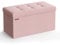 SONGMICS MAZIE Collection - Storage Ottoman Bench, 76 cm Folding Foot Rest Stool, End of Bed Bench, Easy Assembly, for Living Room, Bedroom, Entryway, Jelly Pink LSF047R51