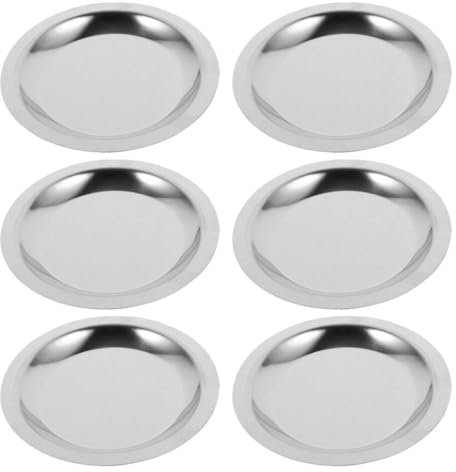 DEARMAMY 6 Pièces Dessous De Verre pour Bouteille De Vin Dessous De Verre en Acier Inoxydable en Métal Argenté pour Bouteille De Vin en Acier Inoxydable