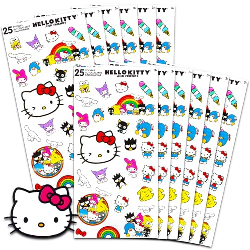 Hello Kitty Partygeschenke f r Jungen und M dchen, 12 St ck, Hello Kitty Aufkleberb gen f r Kindergeburtstag, Partyt ten | Hello Kitty Partyzubeh r