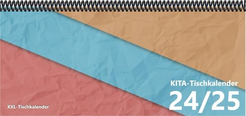 KiTa - Tischkalender 2024/25: XXL-Tischkalender, Bunt-Kalender bunt 14,5 x 32,5 cm