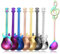 Pleafind Guitar Coffee Teaspoons, 8pcs Stainless Steel Musical Coffee Gifts for Men, Cute Tea Spoons Set Ice Cream/Dessert/Stirring/Sugar Spoon, Christmas Birthday Men Gifts, Dishwasher Safe