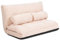 COSTWAY Klappbares Bodensofa, 3 in 1 Schlafsofa mit Schlaffunktion und Verstellbarer Rückenlehne, Sofabett mit 2 Lendenkissen, Klappsofa für Wohnzimmer & Schlafzimmer (Beige)