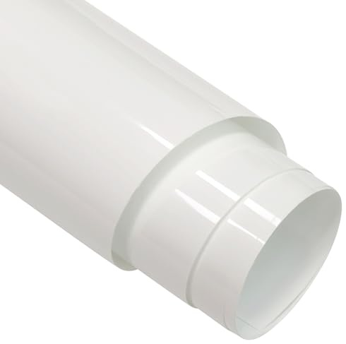 FORBELL Plotterfolie Textil, 30.5cm X 6,1M Heat Transfer Vinyl Flexfolie (Weiß, 6,1M)