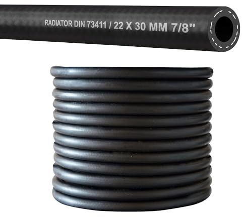 Auto KFZ EPDM Gummi Schlauch Kühlerschlauch Kühlwasserschlauch Heißwasserschlauch Wasserschlauch Heizungsschlauch -40 bis +120C° DIN 73411 (22 x 30 mm 7/8)