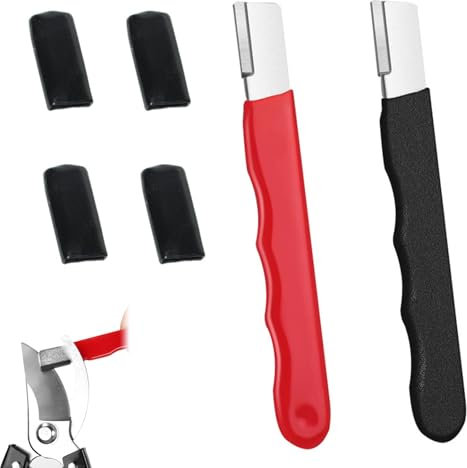 Affilatrice per Attrezzi da Giardino, Affilacoltelli Attrezzi da Giardinaggio, Affilatore Tascabile per Attrezzi da Giardino, per Attrezzi da Giardinaggio, 2 Pezzi, con Copertura Protettiva