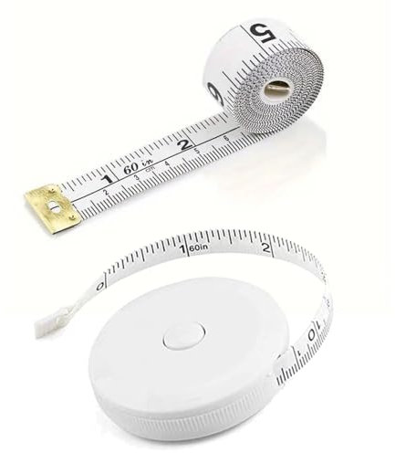 2PCS Measuring Tape for Body, Soft Tape Measure for Body Sewing Fabric Tailor Cloth Craft Measurement Tape, 60 Inch/1.5M Retractable Dual Sided Measure Tape Set (White)