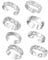 WRITWAA 8stücke Teiliges Damen Zehenringe Silber Verstellbare Knuckle Ringe Für Strand Und Sommer Fußschmuck-dekoration Für Frauen Langlebig Und