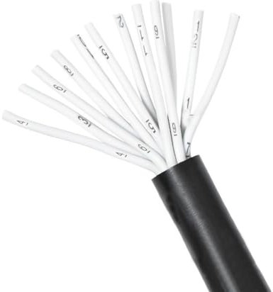2m Electrical Wire, Flexible PVC Cable Wire 0.5mm² - 2.5mm², 6-10 core, RVV Pure Copper Cable, DIY Electric Wire(8-core x 0.5mm²)