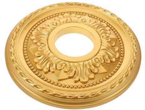 PRETYZOOM Deckenmedaillon Aus Pu Und Gips Modernes Design Goldener Farbton Für Wohnzimmer Und Büro Einfache Installation Und Pflege
