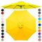 Chinimon Replacement Parasol Canopy 2m/2.5m/2.7m/3m/3.5m, 6/8 Arms Parasol Replacement Cover, Garden Parasol Replacement Canopy for Garden Umbrella Yard Beach (Yellow, 2.5m/6-Ribs)