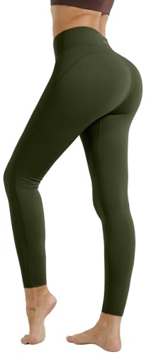 RIOJOY Sport Leggings Damen Hoch Taille Po Push Up Blickdicht Sportleggings für Yoga Fitness Gym Workout