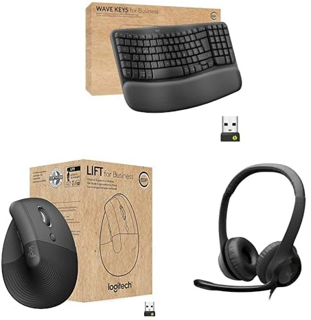 Logitech Wave Keys + Lift + H390