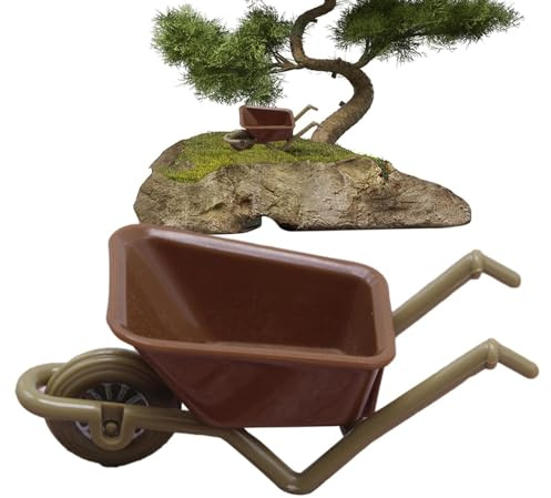 Chariot De Maison De Miniature - Jouet Brouette Miniature - Mini Modèles De Chariot Décor De Chariots De Jardin De Brouettes De Simulation De Maison De pour Le Pot De Fleur
