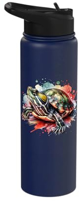 Painted Turtle Stainless Steel Insulated Water Bottle