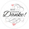 Frau WunderVoll® 48 Aufkleber WIR Sagen Danke, Weiss, Durchmesser 4 cm/Sticker, Hochzeit, Sticker Hochzeit, Kindergeburtstag, Aufkleber Kinder, Aufkleber Junge, Mädchen, Sticker Mädchen, Jungen