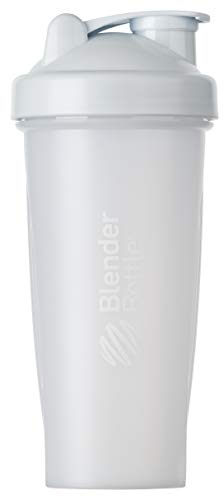 BlenderBottle Classic Shaker | Shaker Protéine | Bouteille d'eau |Blenderball | 820ml - blanc