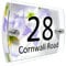 CS Printing House Number Sign Plaque Garden Glass Effect Acrylic Sign Door Plate Marble Wall Display 2 Part Branded Acrylic (Simply Purple)
