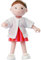 HABA Little Friends Tierarzthelferin Rebekka - Tierärztin-Spielfigur für Kinder ab 3 Jahren - Bewegliche Biegepuppen mit ausziehbarem Kittel – 1303893001