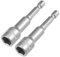 Sourcingmap 2 Pcs 1/4 Quick-Change Hex Shank 10mm Magnetic Nut Setter Driver Drill Bit, 65mm Length, Metric