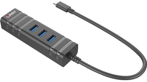 LINDY 43249 USB 3.1 Typ C Hub & Gigabit Ethernet Konverter