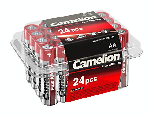 Camelion 11102406 - Batterien Plus Alkaline AA / LR6, 24 Stück, Kapazität 2700 mAh, leistungsstarke Einwegbatterien für elektronische Geräte zur optimalen Energieversorgung
