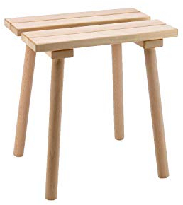 eliga Hocker eckig aus Holz natur