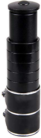 Azarxis Fahrrad Höhen-Adapter, Aluminium Gabelschaftverlängerung, Vorbauten Lenkererhöhung, Mountainbike Ahead Vorbau (Schwarz - verlängerte Ausgabe)