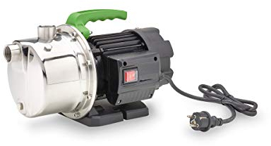 Aquanique Gartenpumpe GP 4500 (4.500 l/h Fördermenge, 4,5 bar, 45 m Förderhöhe, 900 W) - zur Bewässerung von Grünflächen/Gartenpumpe mit Tragegriff, Wasserablass- und -einfüllschraube