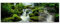 BilderKing Wandbild Wasserfall Regenwald - 150cm x 50cm Acrylglas 5mm mit Alu-Dibond Verbund + Rückrahmen