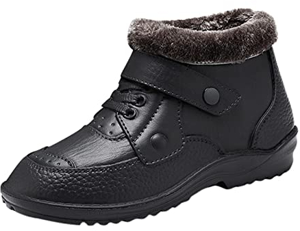 Stivali Donna Scarpe sportive Punta Piatto da uomo Cinturino con fibbia antiscivolo Moda Neve Tenere in caldo Stivali Stivali da uomo invernali Stivali Pelle 883