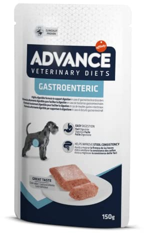 Advance Veterinary Diets Gastroenteric Nassfutter für Hunde: Multipack, 8 Beutel, 150 g