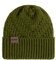 KNIT FACTORY - Sally Mütze - Strickmütze für Damen und Herren - Beanie - Wintermütze mit Wolle - Robusten Look - Hochwertige Qualität - Moosgrün