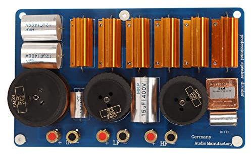 Septpenta 2 Wege Lautsprecher Frequenzweiche, 1500 W Hochton Bass Frequenzweiche, Eingebaute Sicherung Hi Fi Audio Filtermodulplatine für Bühnenkonferenzlautsprecher