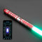 G4E Lightsaber with Bluetooth App, Smooth Swing, 16 Sound fonts, Infinite RGB Colour Change, Motion Control. Upgraded RGB v3.0. Light Saber For Adults and Cosplay. (2-Tone RGB (Red))