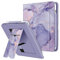 FINTIE Étui Compatible avec 7 Kobo Libra Colour 2024 / Kobo Libra 2 2021 (Modèle: N428 / N418), Coque Liseuse avec Béquille et Fente pour Carte et Dragonne Marbre Lilas