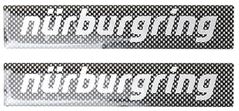 Nürburgring - 3D Aufkleber - Schriftzug - 10 cm, Farbe:Carbon, Größe:OneSize