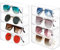 Winter Shore Porta Occhiali Multiplo in Acrilico con 4 Cassetti [Confezione da 2] - Cassettiera Trasparente in Plastica per Occhiali da Vista e da Sole - Set Organizer per 8 Paia di Occhiali