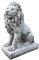 Jardin Lion en béton gauche, résistant aux intempéries, traité à la main et usiné