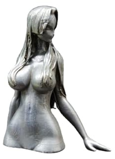 Sexy Schönheitsbüste aus Messing, Miniatur-Statue, Modelldekoration, Metall, langes Haar, nackte Frau, Skulptur, Körperkunst, Auto, Tischdekoration, Dekoration für Otaku Geschenk