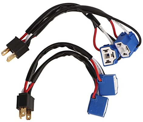 Akozon H4 9003 Kabelbaum-Scheinwerfer-Splitter, 2 Stück H4 9003 Kabelbaum-Buchsen, Stecker auf Buchse, 2-Wege-Splitter-Kabelbaum für LKW-Pickup, LED-Kabelstecker