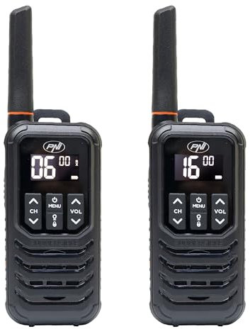 Emisora de Radio portátil PNI PMR R80 Pro, 466 MHz, sin Licencia, Juego de 2 Piezas, 0,5W, 16 Canales, Resistente al Agua IP67, con Linterna LED, botón SOS, VOX, USB-C