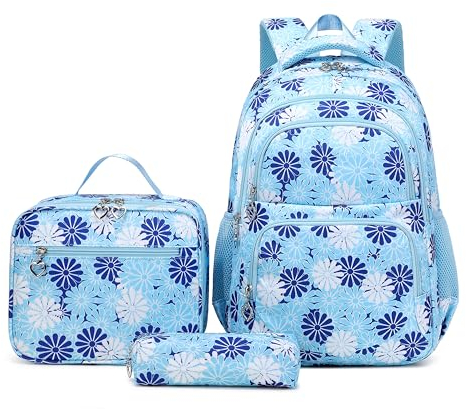 TCYIN Schulrucksack Mädchen Teenager Schule Rucksack Damen Schulranzen Kinder Wasserdicht Schultasche Bookbag Daypack für Reise Sport