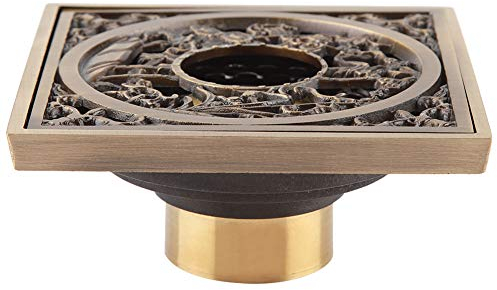 Messing-Duschboden-Ablaufrost, Hochwertiges Filterdesign, Hervorragende Entwässerungskapazität, Geeignet für Küche, Badezimmer (Fuzhu (Waschmaschinen-Bodenablauf))