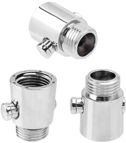 Mesee 3 Pièces Vanne d'Arrêt d'Eau de Salle de Bains, Stop Douche Robinets d'Arrêt Pommeau de Douche G1/2 en ABS Une Touche Réglage par Interrupteur Economiseur d'Eau pour Pommeau de Douche