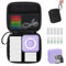 HUIJUTCHEN Mini Pocket Printer with Case, Mini Thermal Printer with 10 Rolls Thermal Paper, Mini Portable Photo Printer for Travelling, Journal, Memo, Photo, Study Notes (Lila)