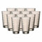 Ritzenhoff & Breker Favo Longdrinkgläser 12er Set, 400 ml, Wassergläser und Trinkgläser mit optischer Wabenstruktur, Glas, Braun