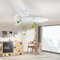Hondony Deckenventilator mit Beleuchtung,Weiß,Ø100cm App Steuerung & Fernbedienung Deckenventilatoren mit Licht LED, 6 Geschwindigkeiten, 3 Farben Dimmbar, Leise DC-Motor, Sommer-Winterbetrieb, Timer