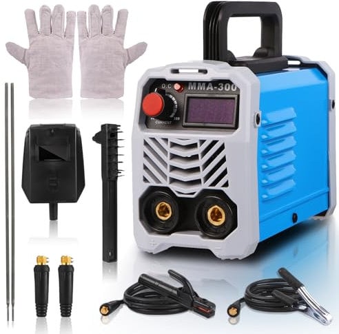Tobewan MMA Mini schweißgerät 300A, IGBT Inverter Schweissgerät, Elektroden schweißgerät 230V, handschweißgerät,Kompakt, Automatik Hotstart,Überhitzungsschutz, Arc Force und Anti-Stick