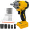 Cordless Impact Driver 20V,Compatible with Dewalt 20V Battery,Brushless,350Nm,with 18 pcs Accessories,for DIY Manufacturing Repair (No Battery)