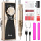 yomanta Ponceuse pour Ongles Professionnelle 45000 tr/min, Rechargeable Lime à Ongles Électrique Nail Drill Portable, 10H+ durée de vie de la batterie et 12 Embouts, Écran LCD - Champagne